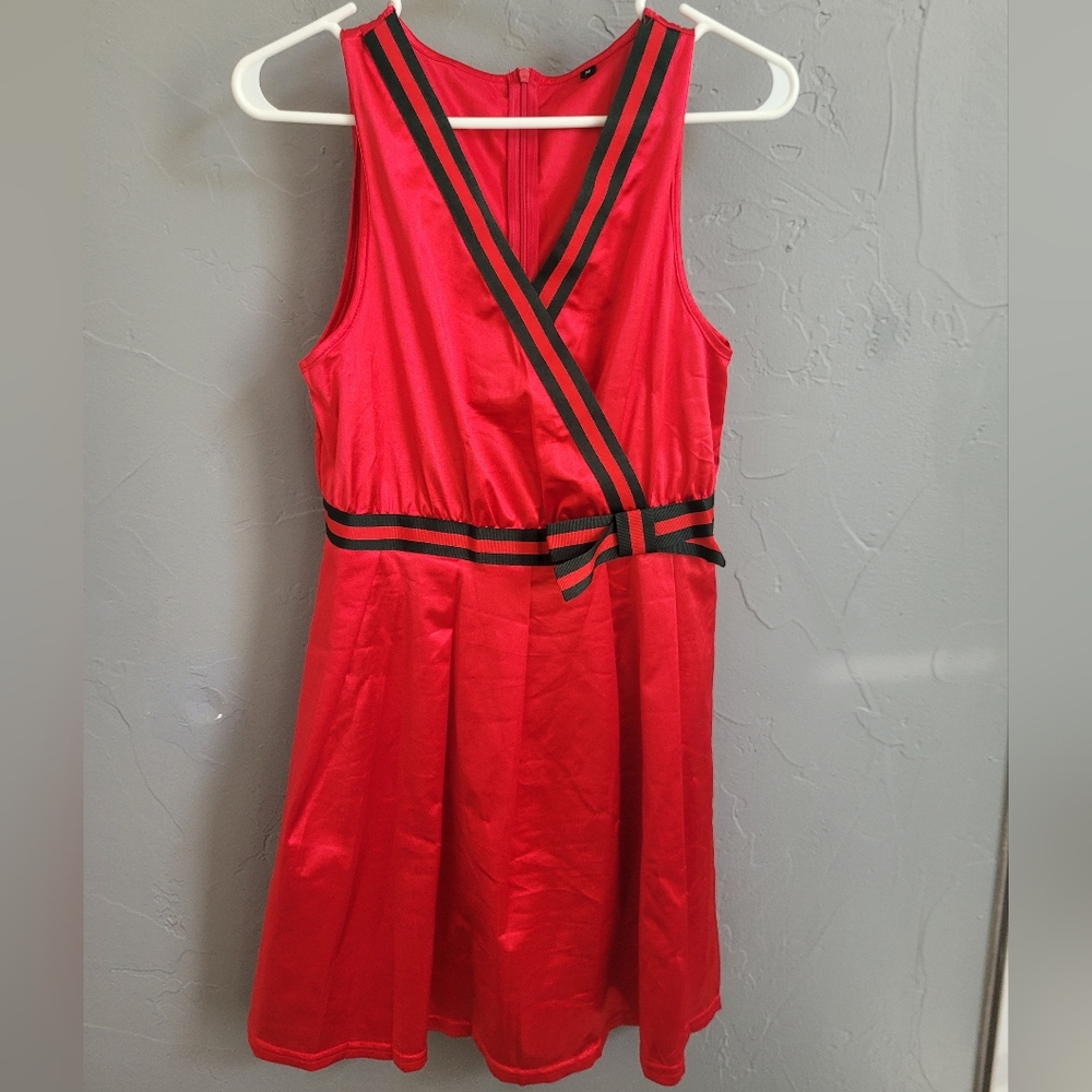 Red Christmas Holiday Dress, Size M